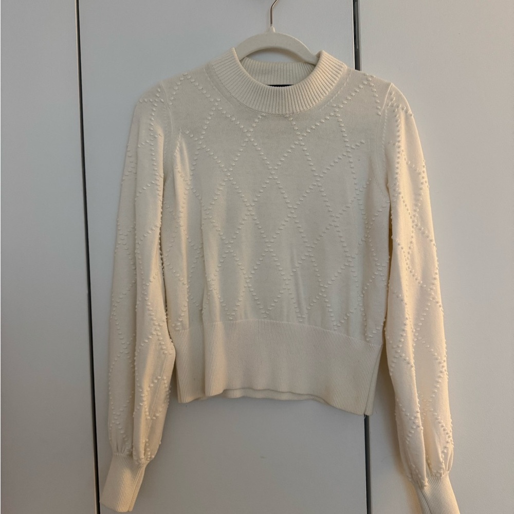 French Connection Textured Cream Sweater